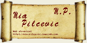 Mia Pilčević vizit kartica